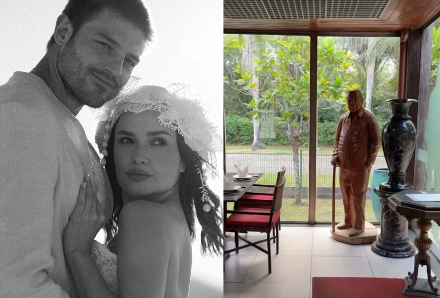 Na véspera da festa de casamento, Juliette confere local de evento em Recife