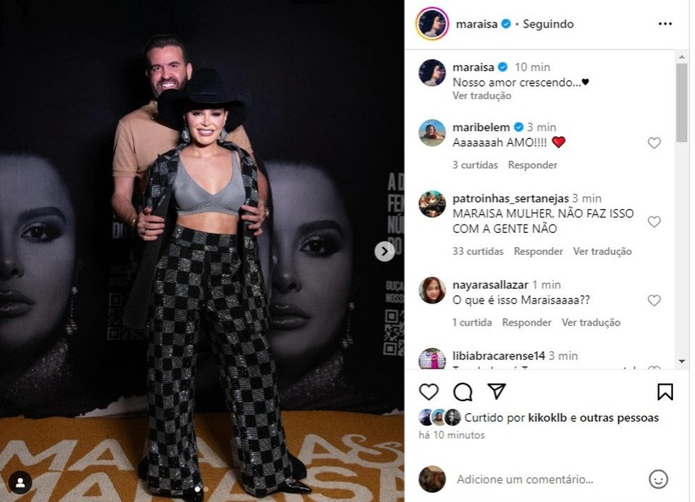 Maraisa levanta suspeitas de gravidez — Foto: Reprodução/Instagram