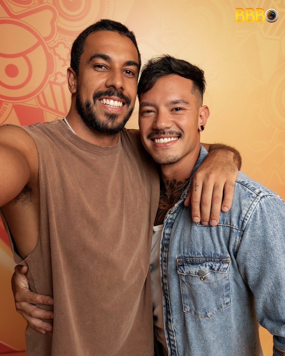 Gabriel e Maike estão na Pipoca do BBB 25 — Foto: Divulgação