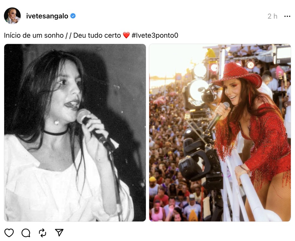 Ivete Sangalo se emociona ao relembrar início da carreira, e mostra um ...