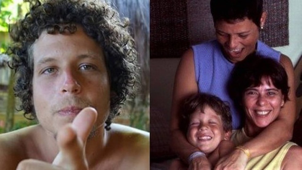 Chico com as mães, Cássia Eller e Maria Eugênia — Foto: Reprodução/Instagram