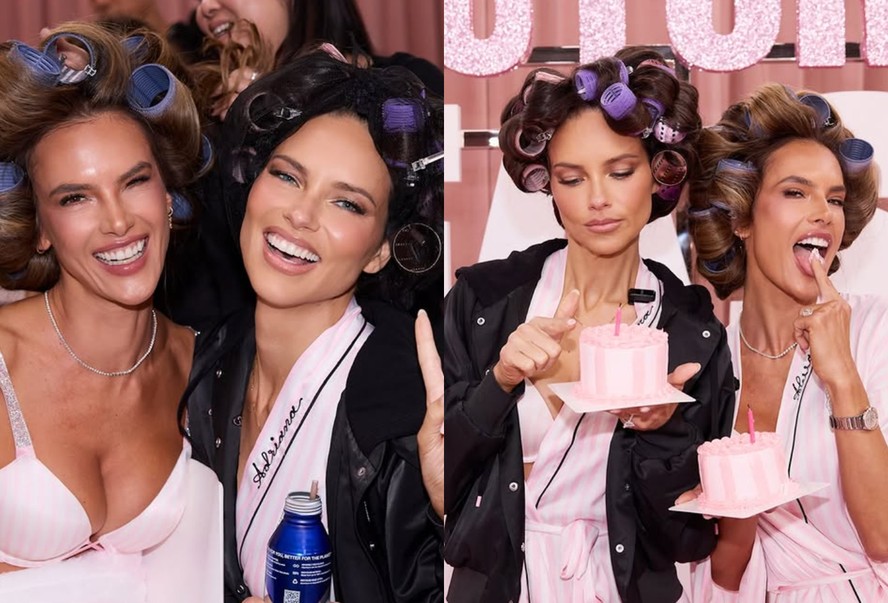 Alessandra Ambrosio compartilha bastidores de VSFS 2026 ao lado de Adriana Lima