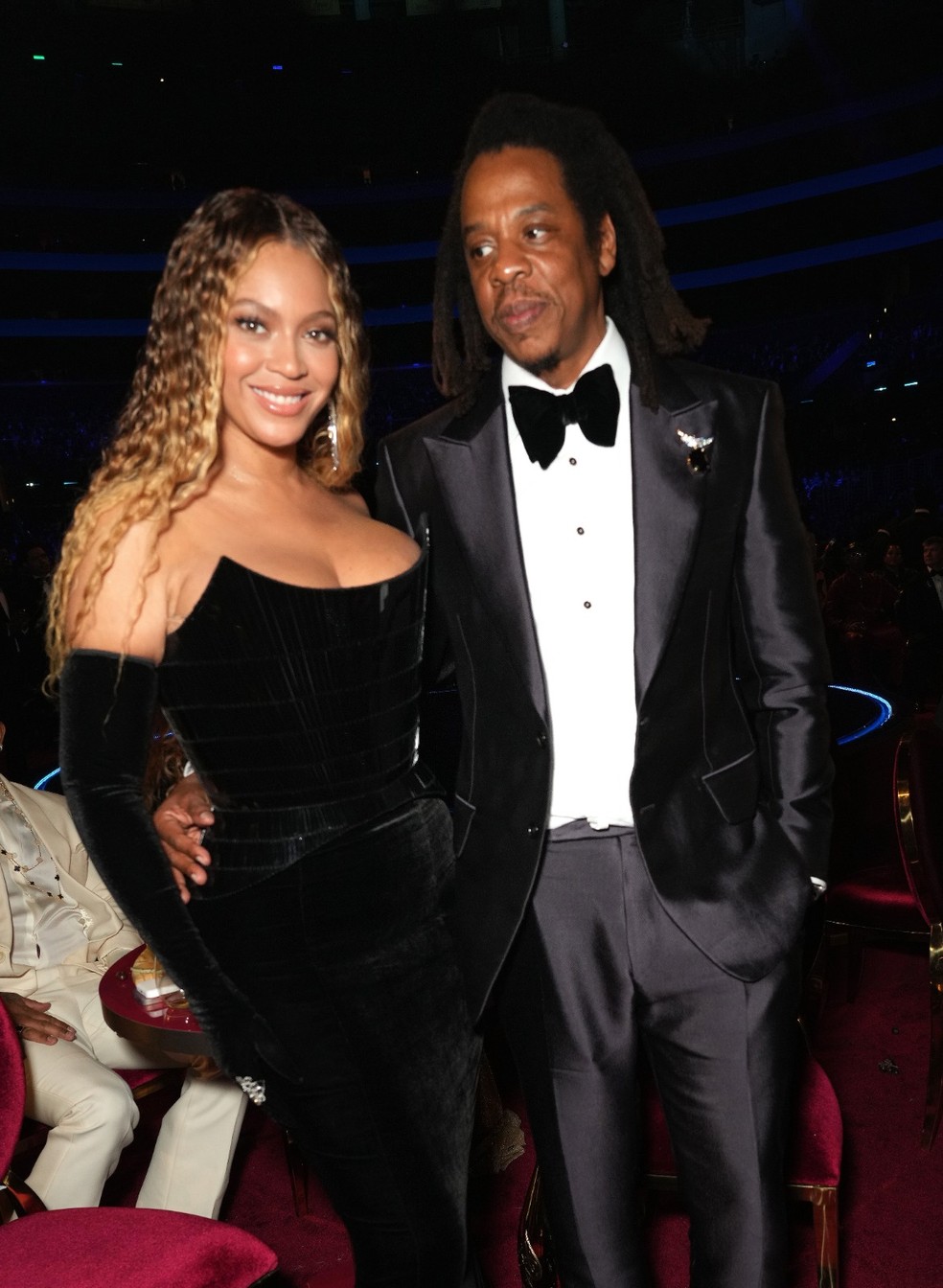 Beyoncé e Jay-Z no Grammy Awards 2023 — Foto: Getty