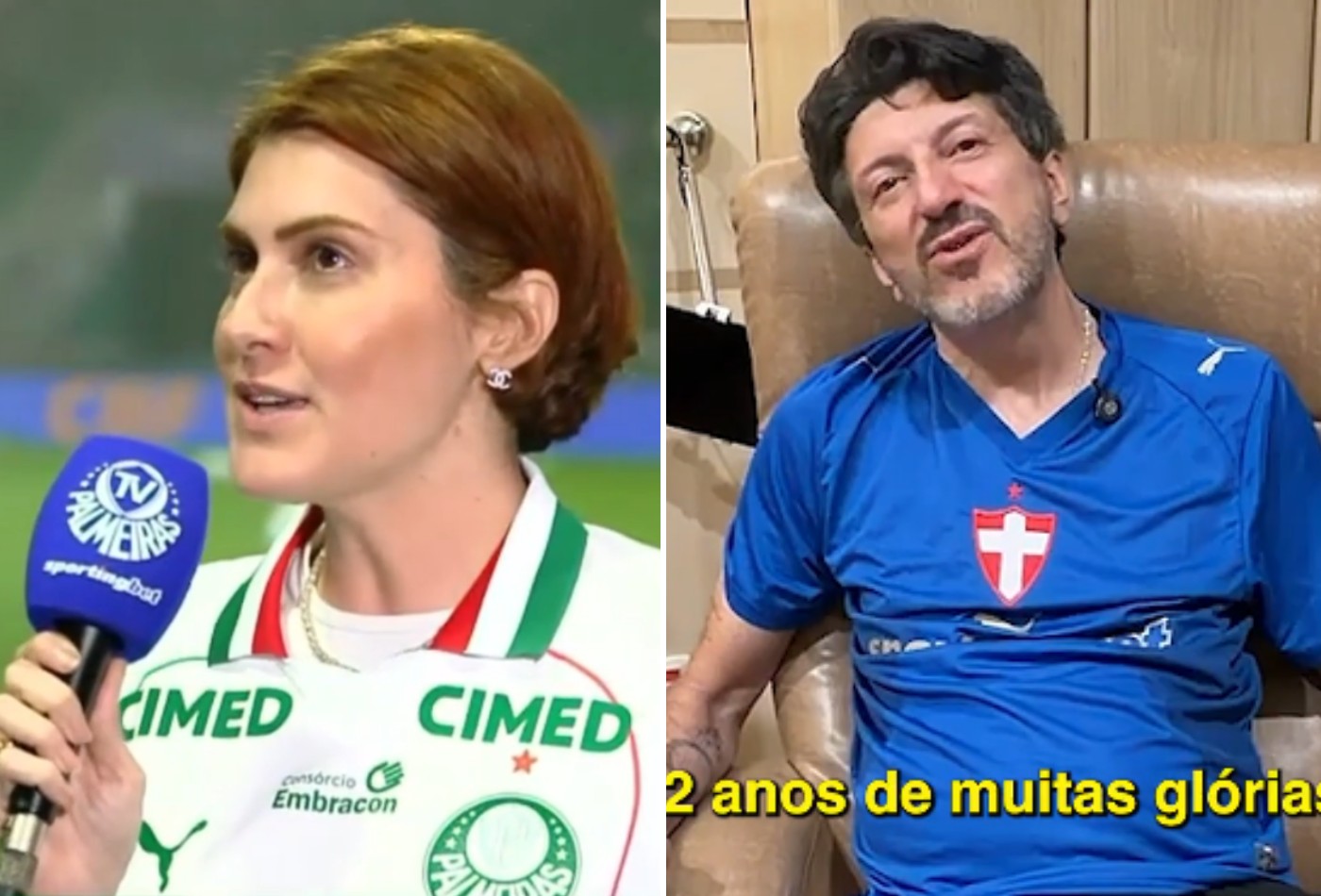 Mulher de Lito Sousa atende a pedido do influenciador e vai ao estádio no aniversário do Palmeiras; vídeo - QTU Questões do Universo