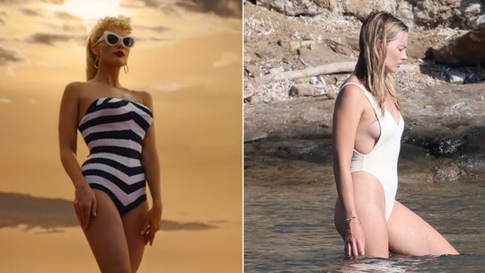 Estrela de 'Barbie', Margot Robbie aproveita mar da Grécia com o marido; veja