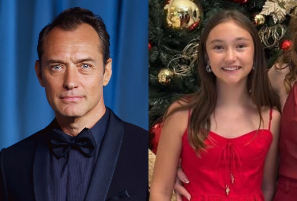Jude Law e a filha, Ada Law — Foto: Getty Images | Reprodução/Instagram
