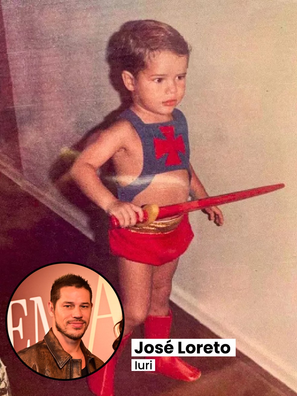 José Loreto, o Iuri de 'Quem Ama Cuida', em foto de infância — Foto: Arquivo pessoal
