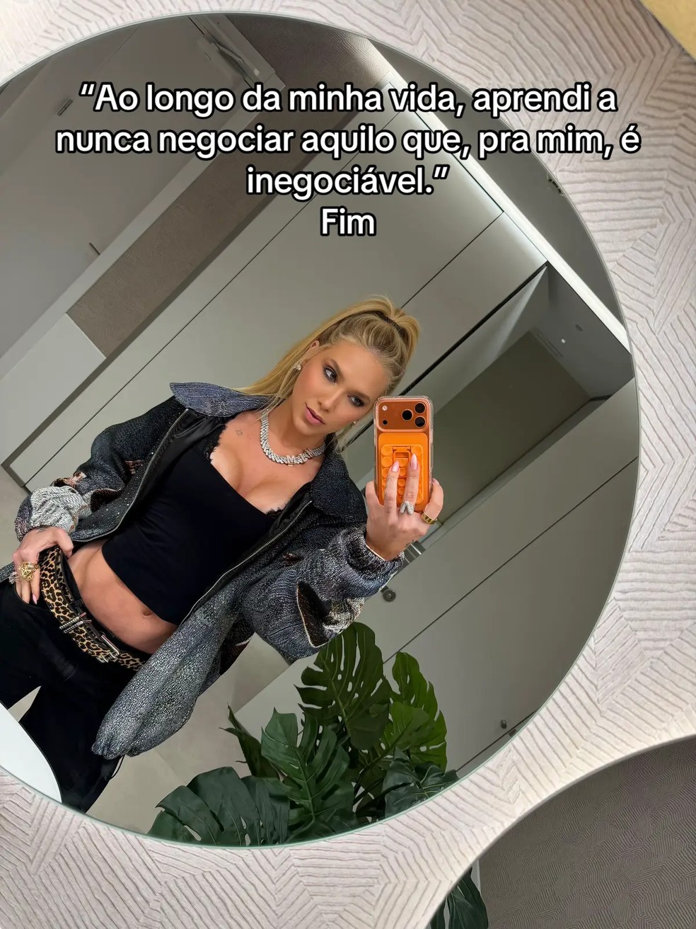 Virginia Fonseca manda recado um dia após término com Vini Jr.: 'Inegociável' — Foto: Reprodução/Instagram