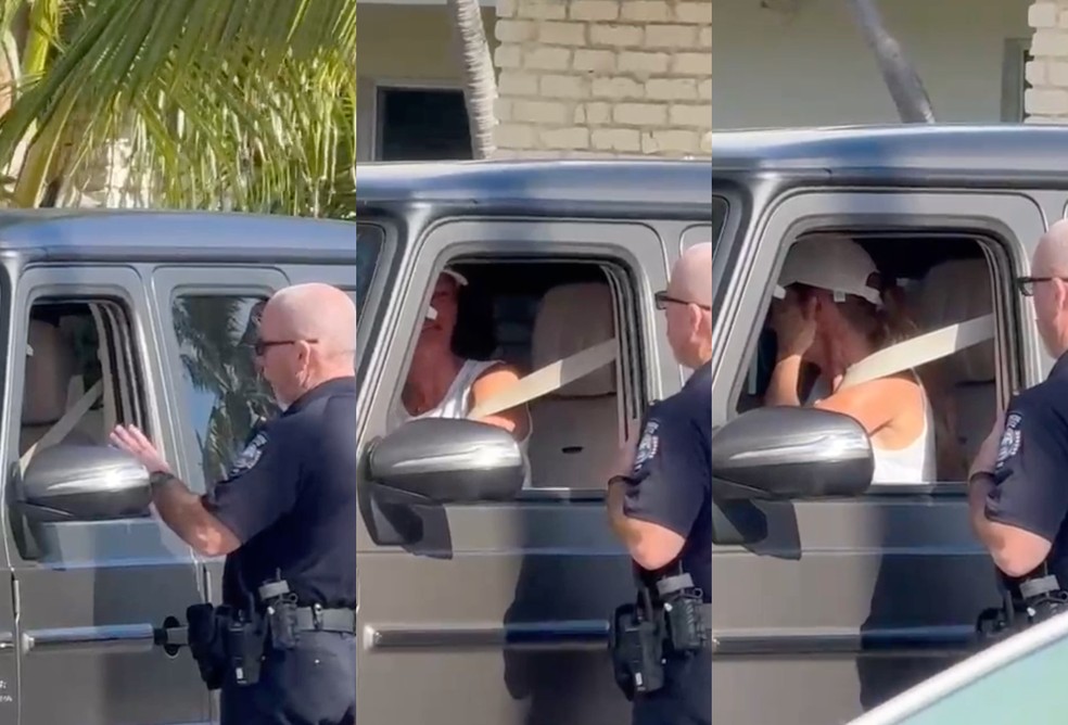 Gisele B&uuml;ndchen chora ap&oacute;s ser parada por policial dos EUA e levar multa;  v&iacute;deo