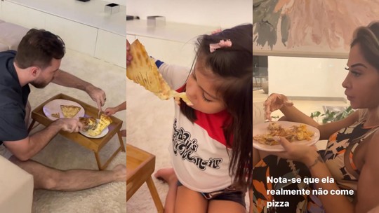 Maíra Cardi mostra primeira vez de Sophia, sua filha com Arthur Aguiar, comendo pizza; vídeo