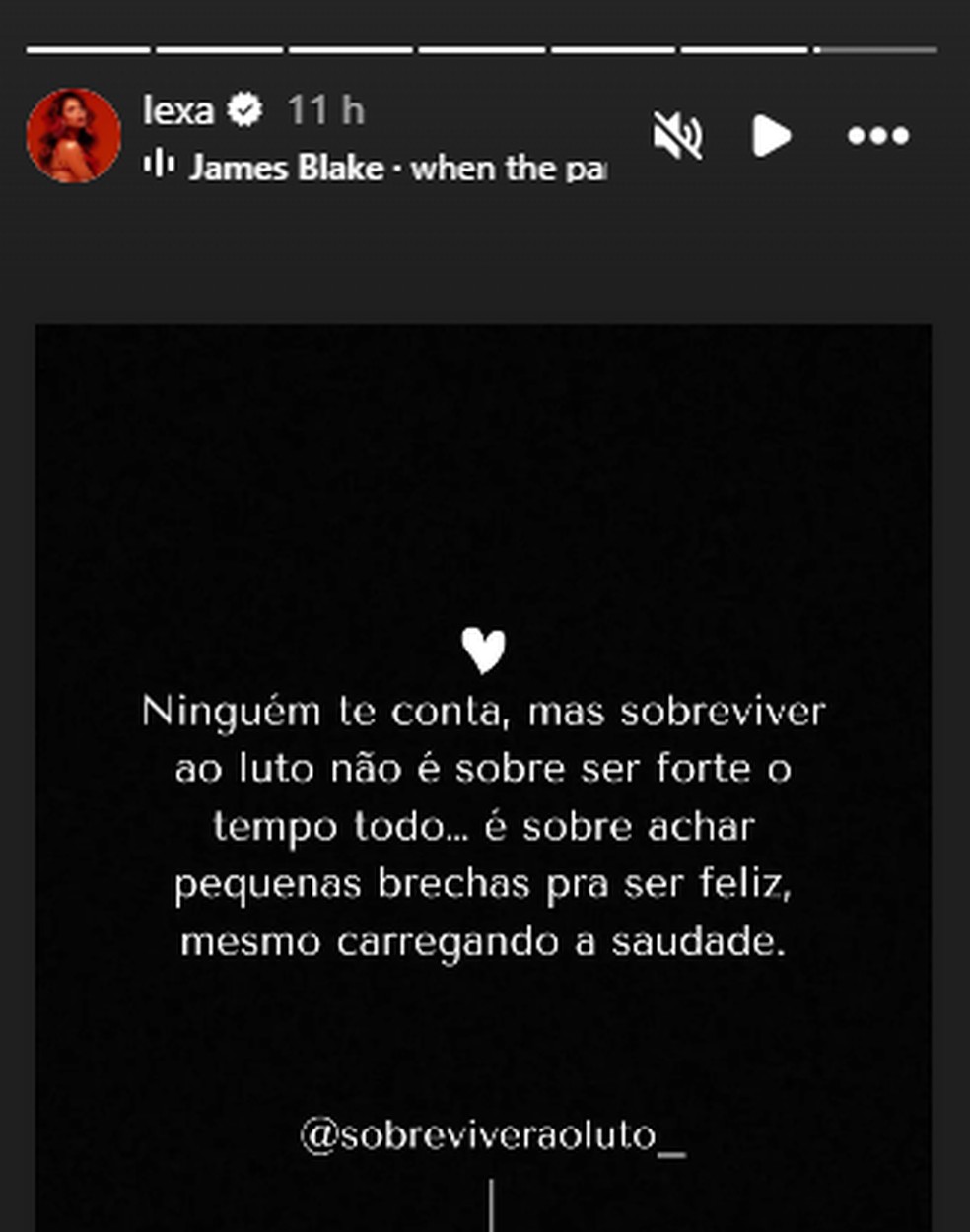 Post de Lexa &mdash; Foto: Reprodu&ccedil;&atilde;o/Instagram