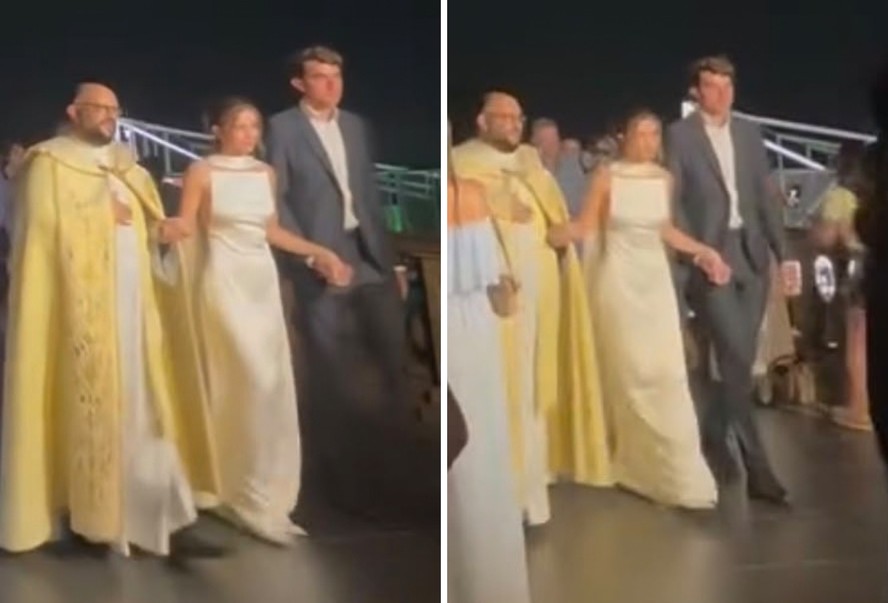 Giulia Be e Conor Kennedy recebem benção no alto do Cristo Redentor