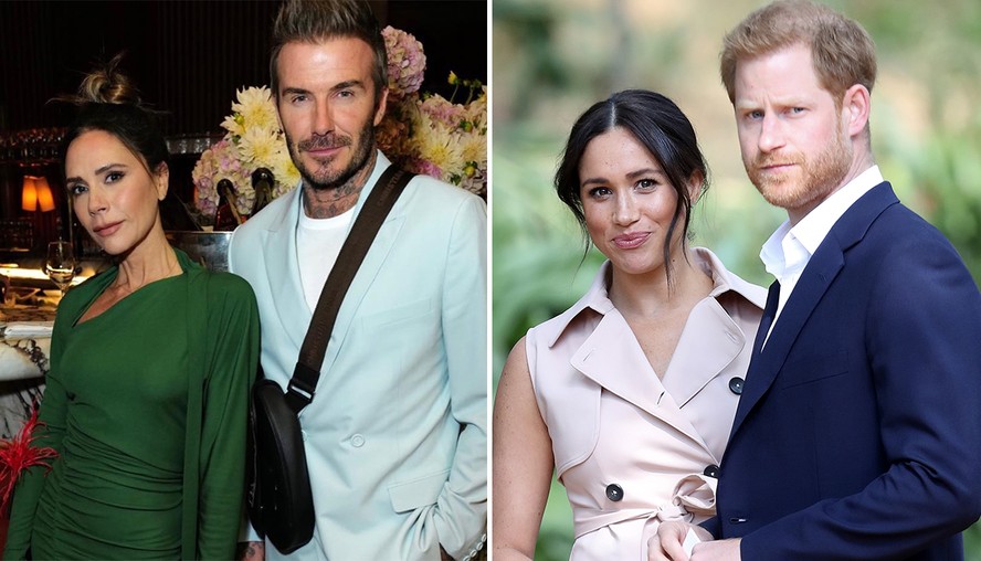 David Beckham e Victoria Beckham sempre foram amigos da realeza e do príncipe Harry e Meghan Markle