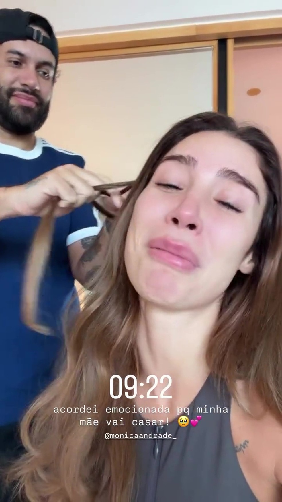 Bianca Andrade se emociona com vídeo de pré-wedding da mãe, Monica Andrade — Foto: Reprodução/Instagram