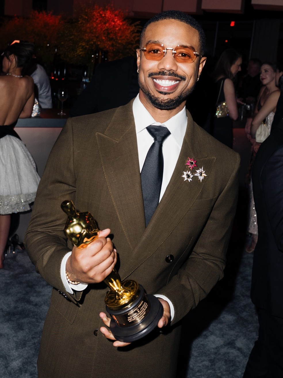 Michael B Jordan no after party do Oscar 2026 — Foto: Reprodução/@germanlarkin