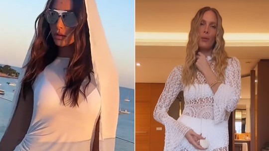 Sabrina Sato, Schynaider e mais famosos usam branco para jantar de casamento de Ronaldo e Celina Locks