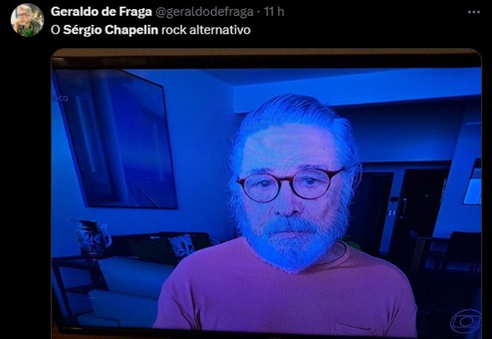 Público reage ao novo visual de Sérgio Chapelin — Foto: Reprodução | X