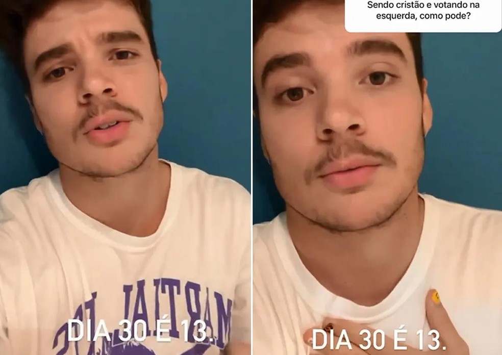 João Figueiredo é criticado por ser cristão e votar em Lula (Foto: Reprodução/Instagram) — Foto: Quem