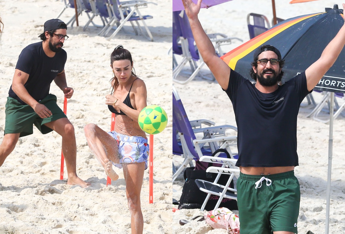 Thaila Ayala e Renato Ges treinam futevlei juntos na Bar | Brasil | QTU - Notícias