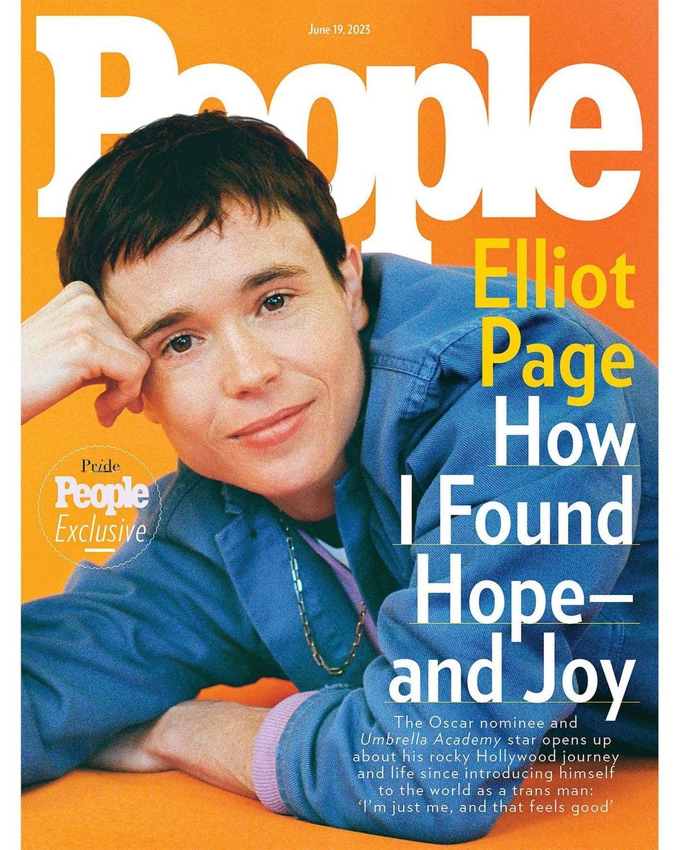 Capa de Elliot Page para a revista People — Foto: Instagram (Via: People)