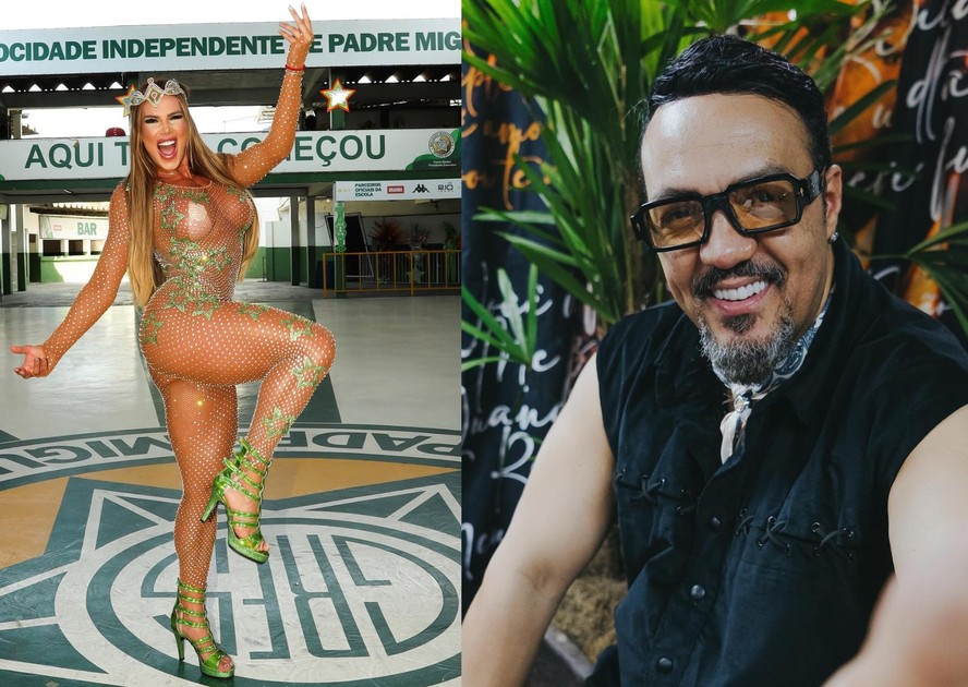 Patrícia Parada posando como Musa Mocidade