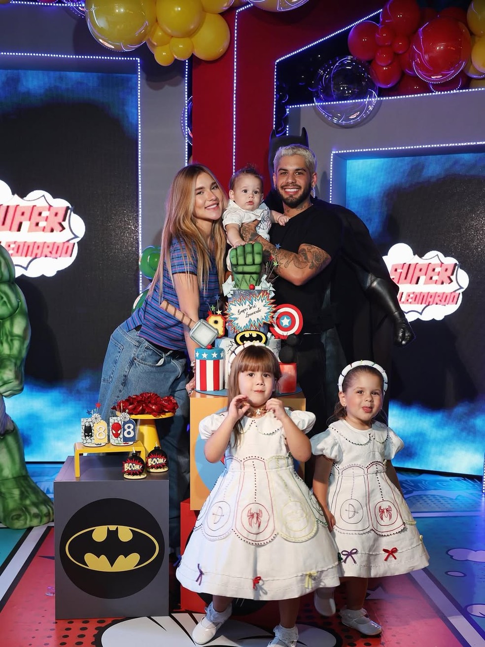 Virginia Fonseca e Zé Felipe com os filhos — Foto: Reprodução/Instagram