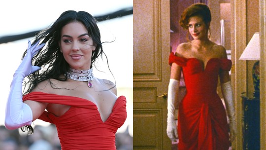 Georgina Rodriguez escolhe look inspirado no filme 'Uma Linda Mulher' para o Festival de Veneza