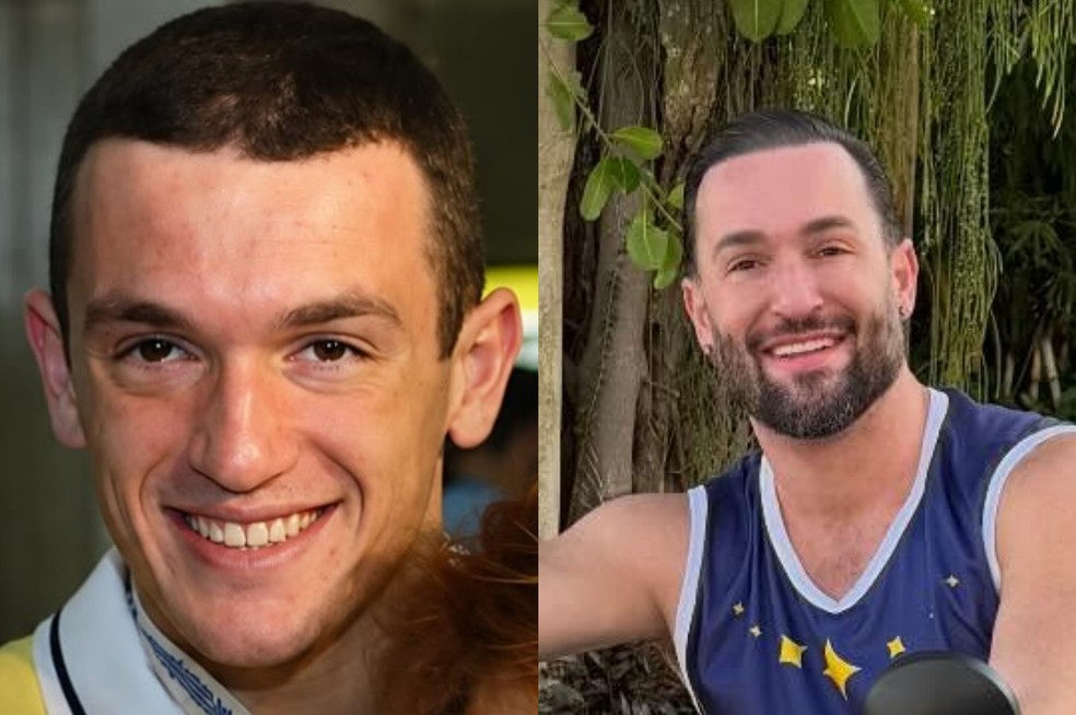 Antes e depois Diego Hypólito — Foto: Reprodução/Instagram