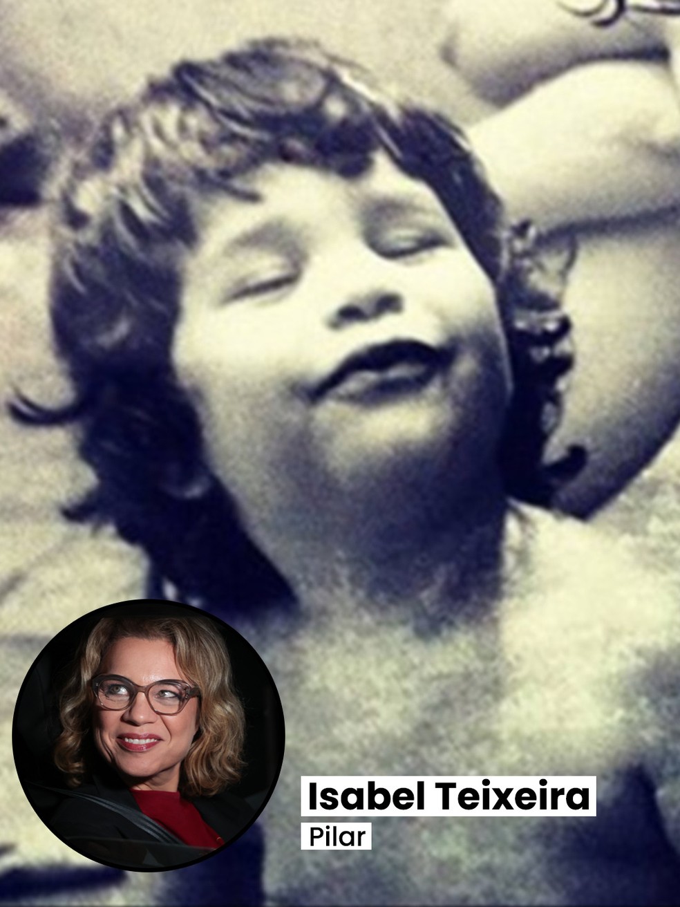 Isabel Teixeira, a Pilar de 'Quem Ama Cuida', em foto de infância — Foto: Arquivo pessoal