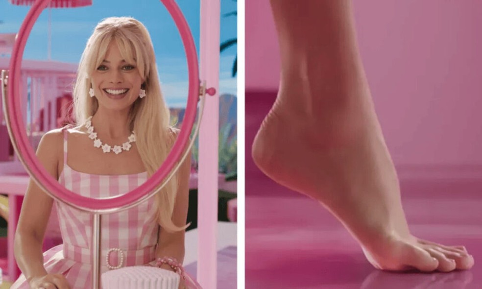 Margot Robbie no trailer de 'Barbie' — Foto: Divulgação