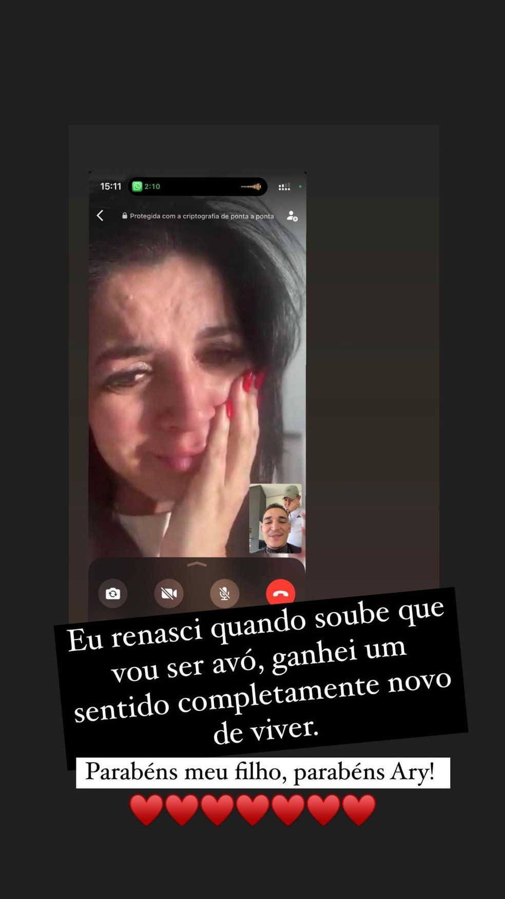 Katia Gomes, mãe de João Gomes celebra gravidez de nora — Foto: Reprodução Instagram