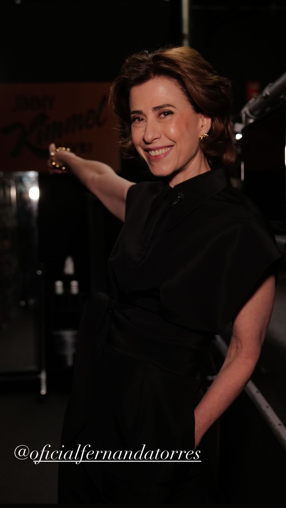 Fernanda Torres no 'Jimmy Kimmel Live!' — Foto: Divulgação/ABC