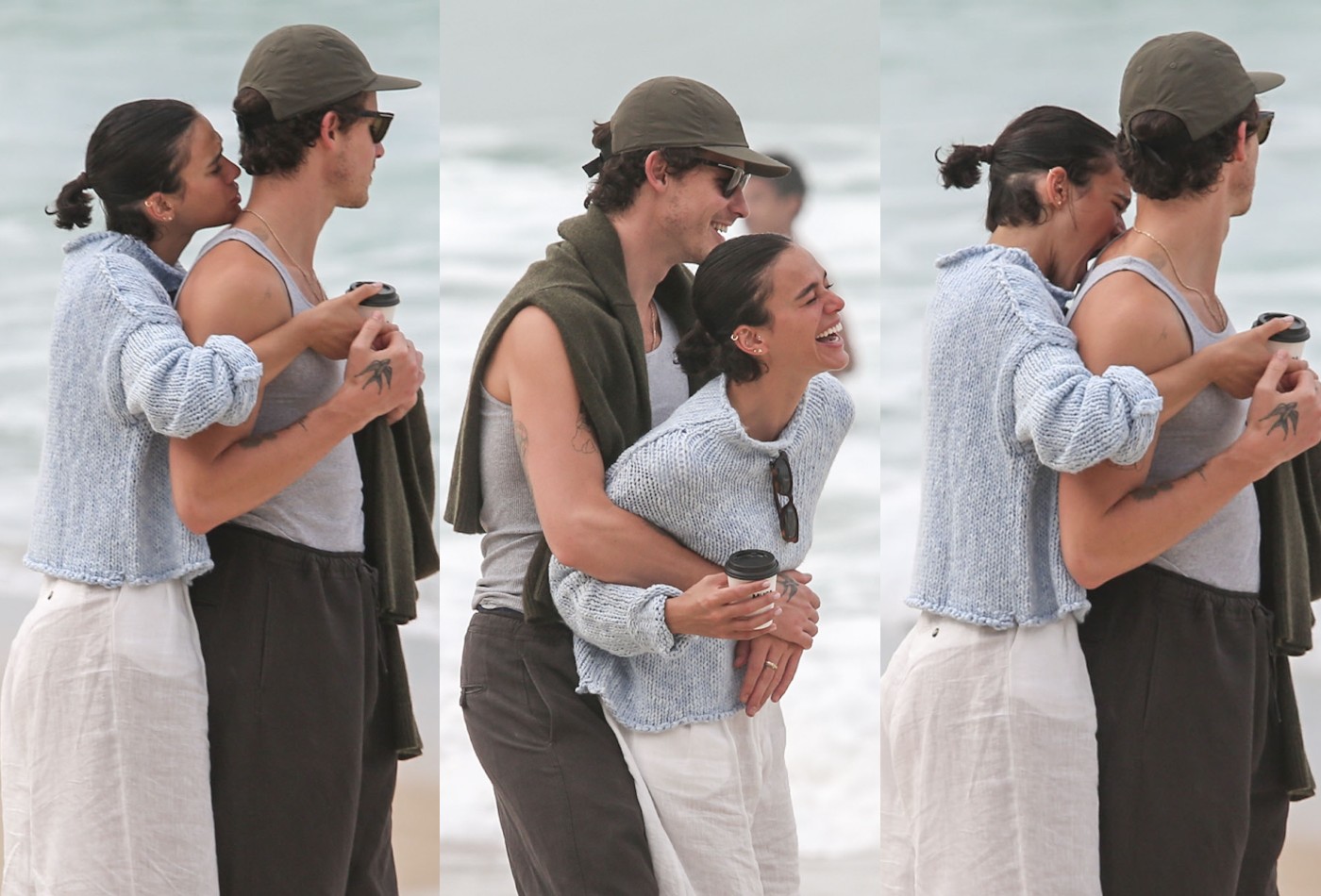 Mordida nas costas, cheiro no cangote e mais! Shawn Mendes e Marquezine protagonizam manhã romantica na praia
