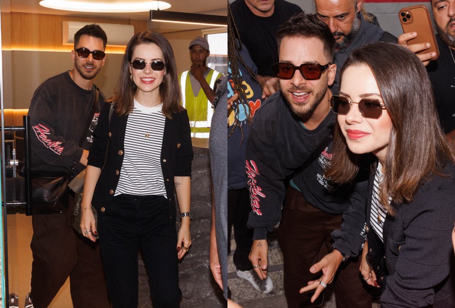 Sandy e Junior causam tumulto ao desembarcarem no Rio de Janeiro