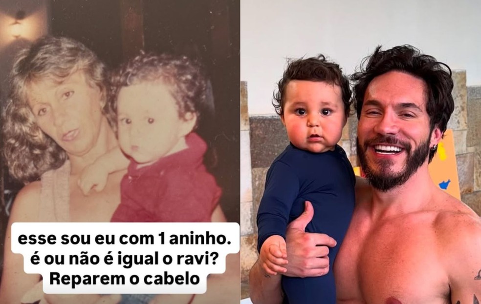 Eliezer recupera foto de infância e compara semelhança com o filho — Foto: Reprodução/Instagram