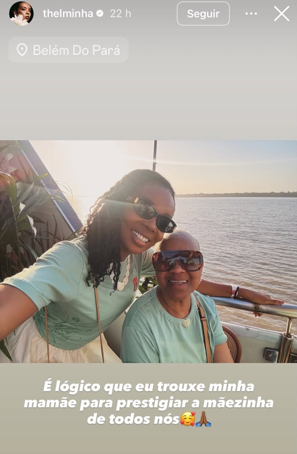 Thelma e a mãe — Foto: Reprodução/Instagram