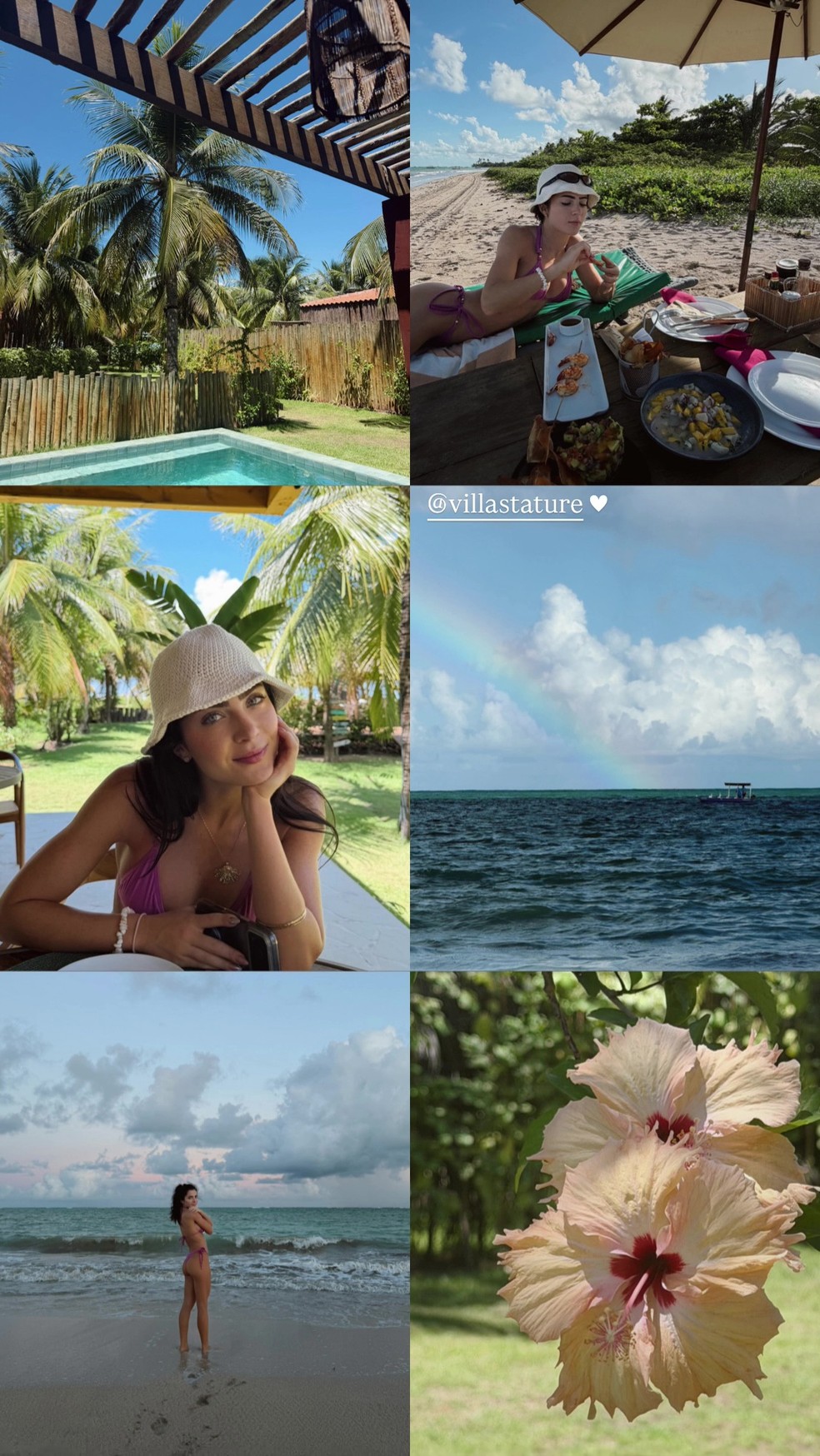 Jade Picon e André Lamoglia em viagem romântica a São Miguel dos Milagres, em Alagoas — Foto: Reprodução/Instagram