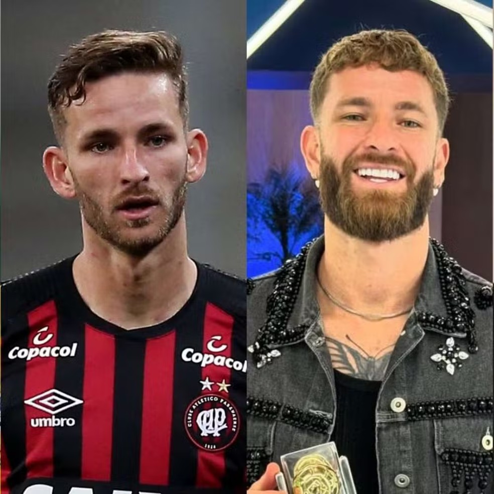 Antes e depois de Léo Pereira — Foto: Reprodução/Instagram