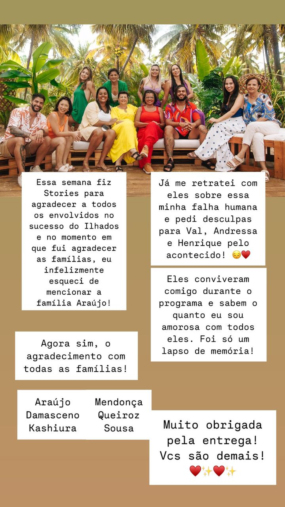 Fernanda Souza se desculpa com participante de 'Ilhados com a Sogra 2 ...