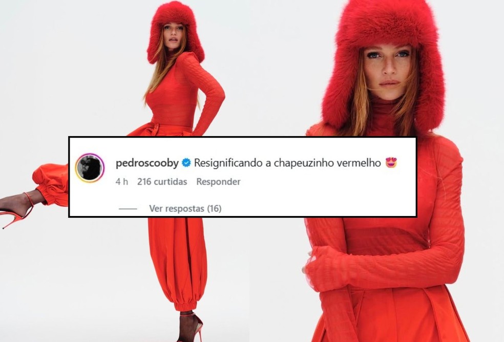 Comentário de Pedro Scooby na foto da ex, Cintia Dicker — Foto: Reprodução/Instagram