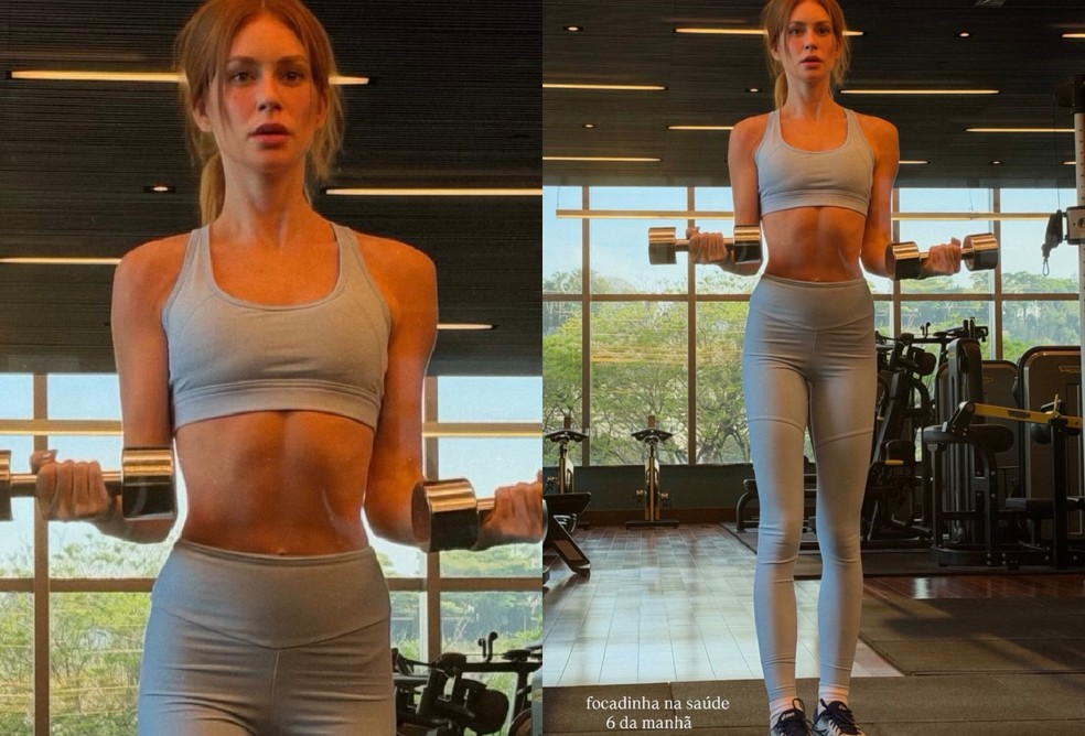 Marina Ruy Barbosa mostra treino às 6h da manhã e exibe barriga definida: ‘Focadinha na saúde’ — Foto: Reprodução/Instagram