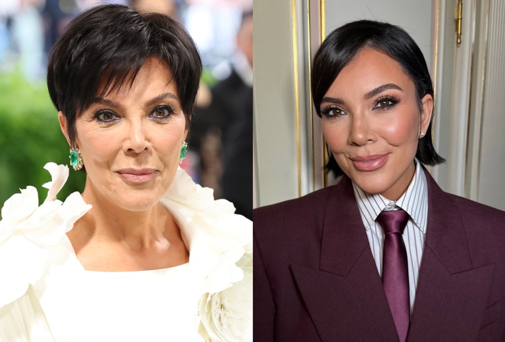 Kriss Jenner em 2024 e 2025 — Foto: The Getty Images e Reprodução/Instagram