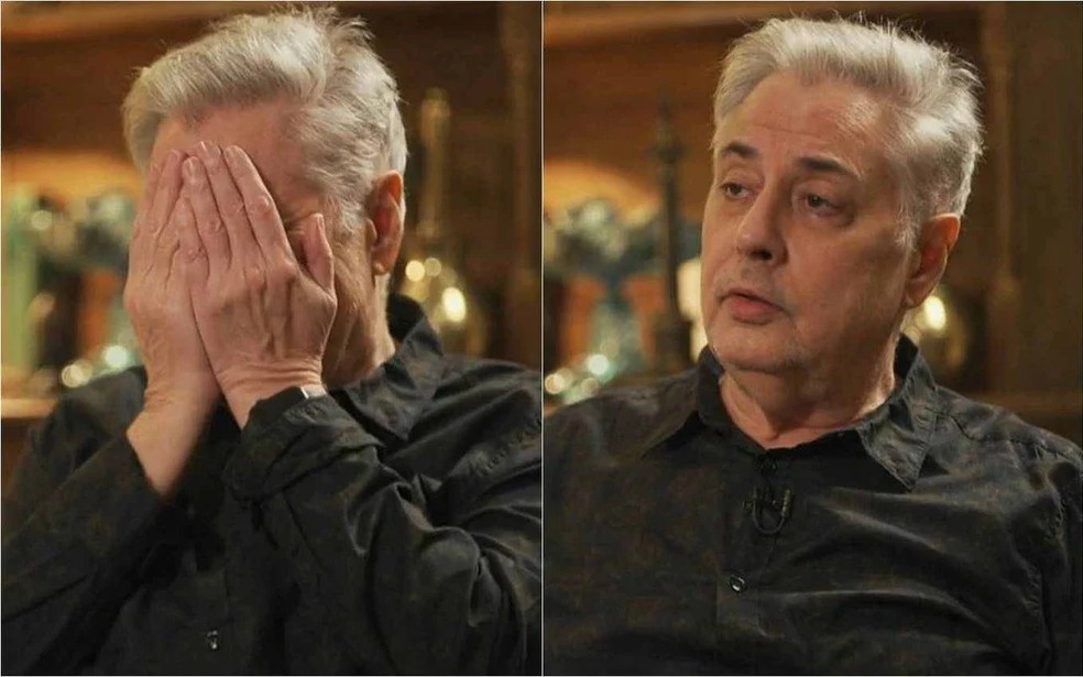 Roberto de Carvalho se emociona ao falar de Rita Lee ao 'Fantástico' — Foto: Reprodução/TV Globo