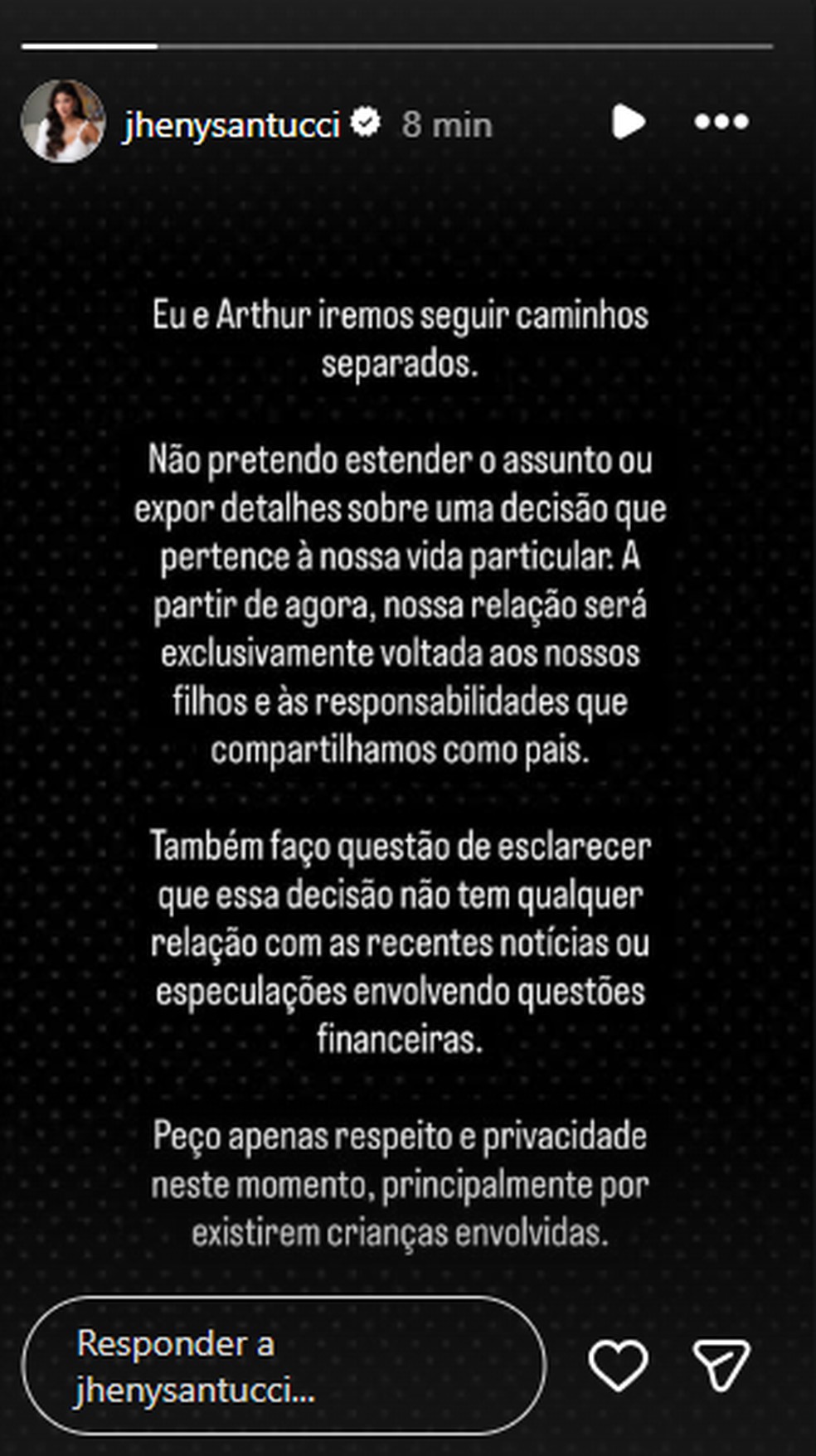 Post de Jheny Santucci — Foto: Reprodução/Instagram
