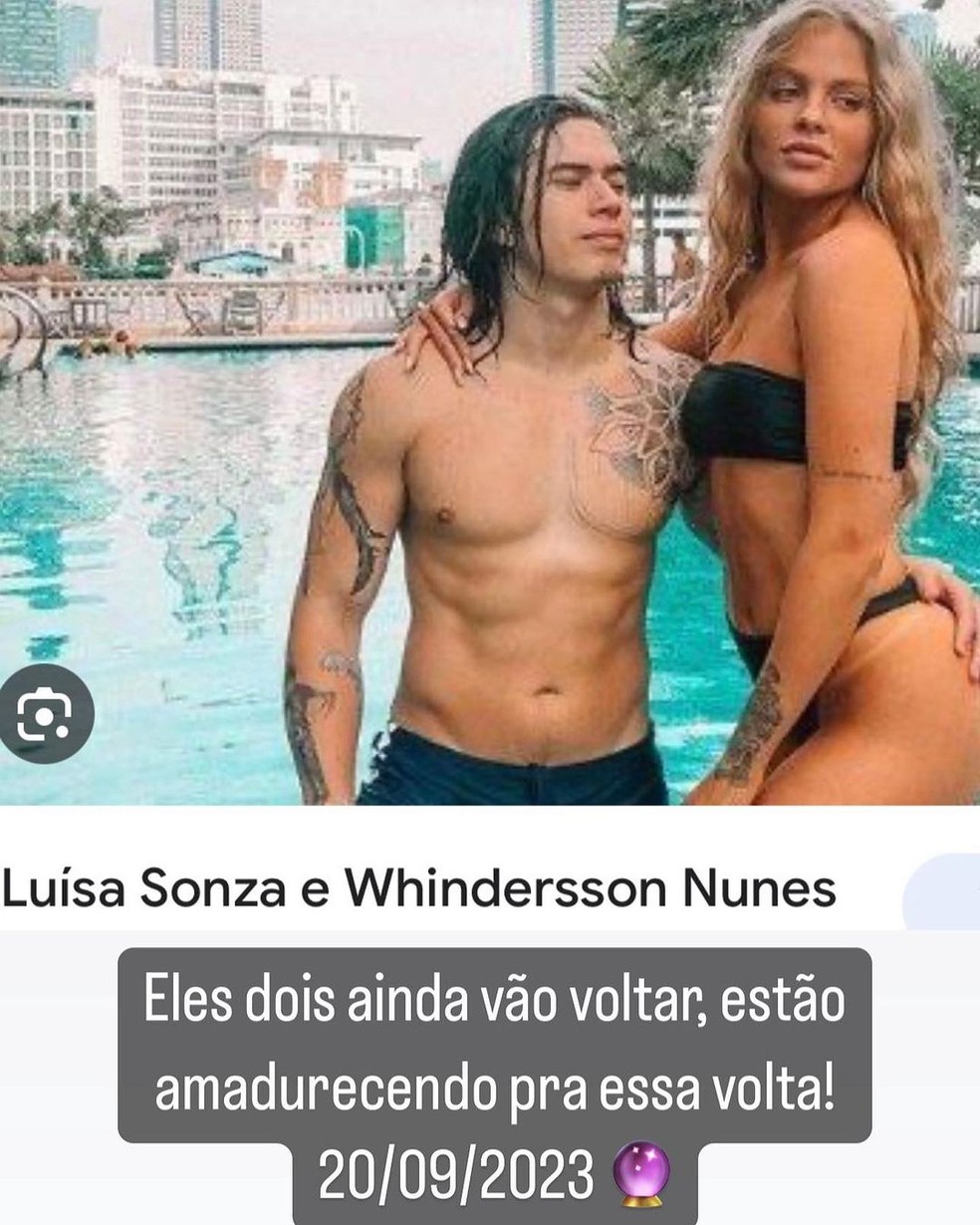 Sensitiva crava volta de Whindersson Nunes e Luísa Sonza — Foto: Reprodução: Instagram