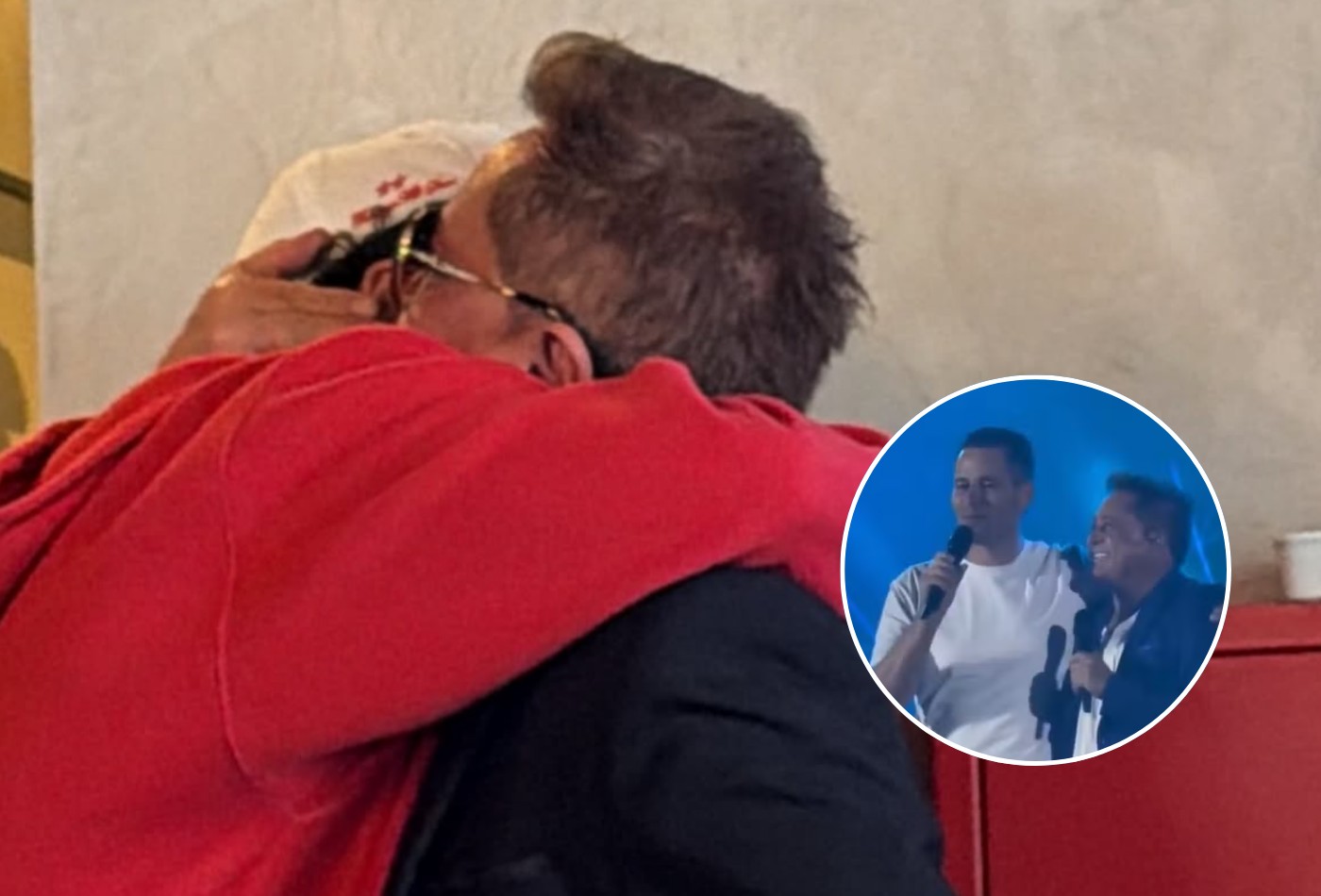 Poliana Rocha mostra abraço de Zé Felipe e Leonardo após sertanejo dar indireta em show: 
