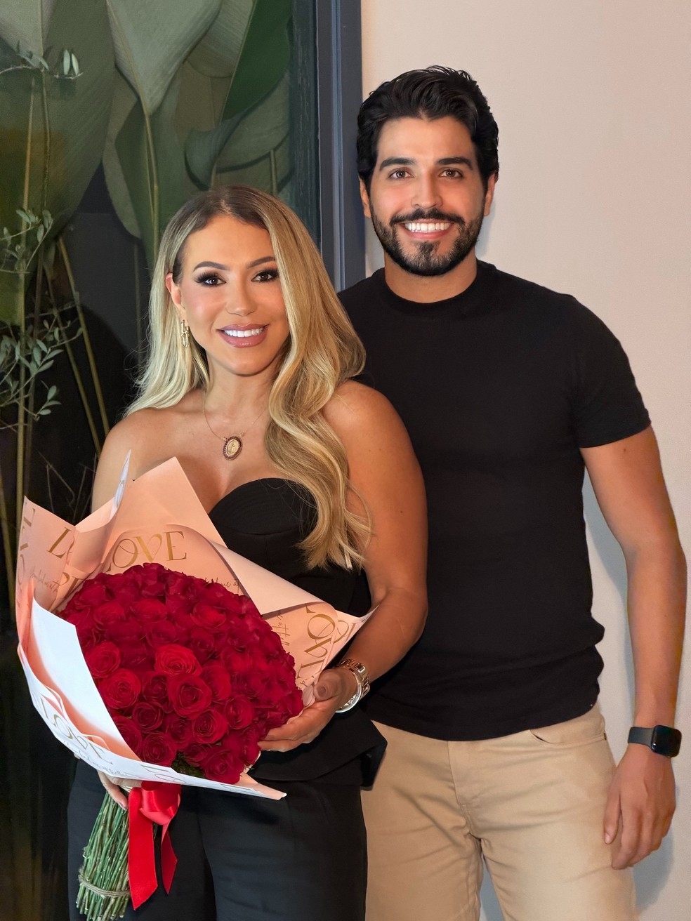 Iran Ângelo e o noivo, Lucas Suassuna — Foto: Reprodução/Instagram