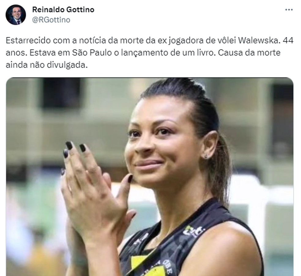 Famosos lamentam a morte de Walewska Oliveira campeã olímpica de vôlei