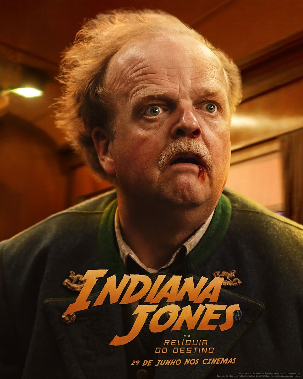  Toby Jones é Basil Shaw em 'Indiana Jones 5' — Foto: Divulgação