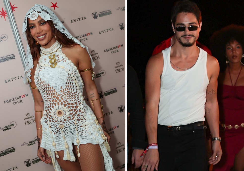 Danilo Mesquita marca presença em show de Anitta em meio a rumores de affair — Foto: Daniel Pinheiro/BrazilNews; Victor Chapetta/BrazilNews